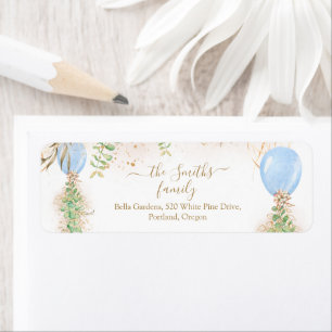 Eucalyptus Groene Retouradres Baby Shower Etiket