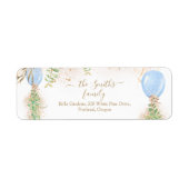 Eucalyptus Groene Retouradres Baby Shower Etiket (Voorkant)