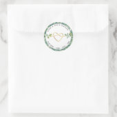 Eucalyptus Groene Retouradres Ronde Sticker (Tas)