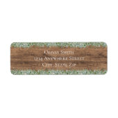 Eucalyptus Groene Retouradreslabel | Rustiek Etiket (Voorkant)