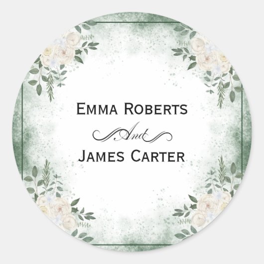 Eucalyptus Groene Ronde Sticker (Voorkant)