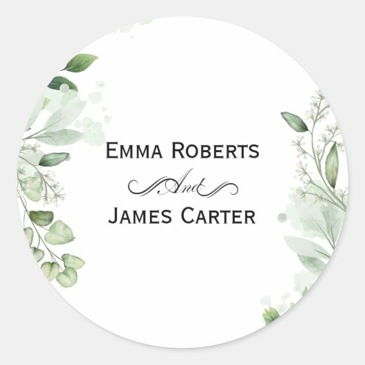 Eucalyptus Groene Ronde Sticker (Voorkant)