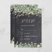 Eucalyptus Groene RSVP Kaart | Rustieke Botanische (Voorkant / Achterkant)