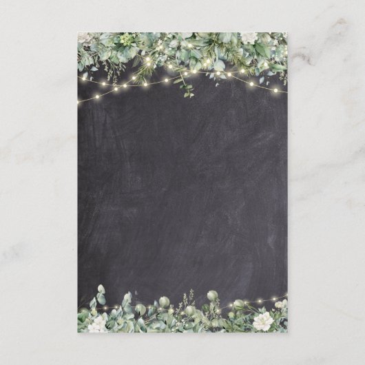 Eucalyptus Groene RSVP Kaart | Rustieke Botanische (Achterkant)