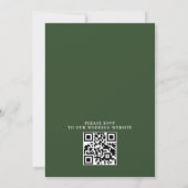 Eucalyptus Groene Rustieke Budget QR Code Huwelijk Kaart (Achterkant)