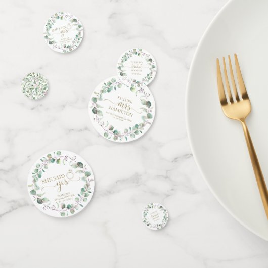 Eucalyptus Groene Salie Bruidsdouche Confetti (Groep)