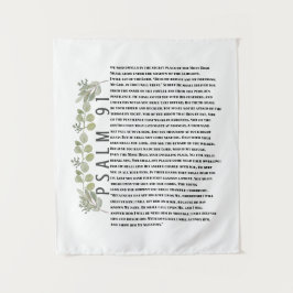 Eucalyptus Groene Schriftuur Kunst Psalm 91 Wandkleed