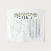Eucalyptus Groene Schriftuur Kunst Psalm 91 Wandkleed (Voorkant (horizontaal))