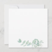Eucalyptus Groene Script Botanische Bruidsdouche Kaart (Achterkant)