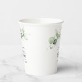 Eucalyptus Groene Script Bruidsdouche Papieren Bekers (Links)
