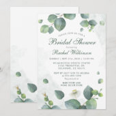 Eucalyptus Groene Script Bruiloft Feest Kaart (Voorkant / Achterkant)