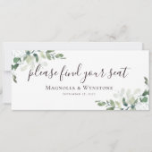 Eucalyptus Groene Tafel Zitplaatsen Headerkaart Kaart (Voorkant)