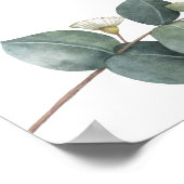 Eucalyptus Groene Thee Bruiloft Feest Welkomstbord Poster (Hoek)