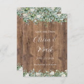 Eucalyptus Groene Trouw Uitnodiging | Rustiek Informatiekaartje (Voorkant / Achterkant)