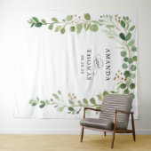 Eucalyptus Groene Trouwboog Achtergrond Wandkleed (In Situ (horizontaal))