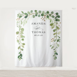 Eucalyptus Groene Trouwboog Achtergrond Wandkleed