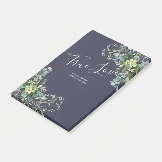 Eucalyptus groene trouwdag gebladerte Baby's adem Post-it® Notes (Schuin)