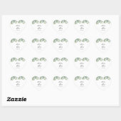 eucalyptus groene trouwdag hart sticker (Vel)