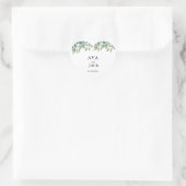 eucalyptus groene trouwdag hart sticker (Tas)