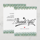 eucalyptus groene trouwkaart bedankt (Voorkant / Achterkant)