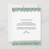 eucalyptus groene trouwkaart met dankbetuiging bedankkaart (Achterkant)