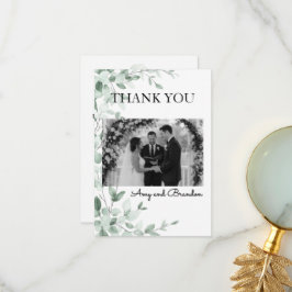 Eucalyptus Groene Twee Harten Dankkaart Bedankkaart