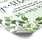 Eucalyptus Groene Vetplant Trouw Gastboek Poster (Hoek)