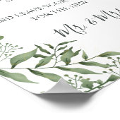 Eucalyptus Groene Vetplant Trouw Gastboek Poster (Hoek)