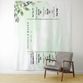 Eucalyptus Groene Vette Plant Huwelijks Booth Wandkleed (In situ)