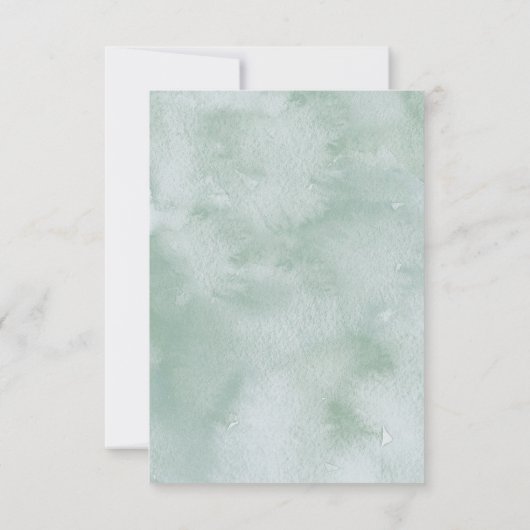 Eucalyptus groene virtuele babyshower uitnodiging (Achterkant)