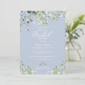 Eucalyptus Groene Virtuele Bruidsborrel Uitnodigin Kaart (Staand voorkant)