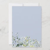 Eucalyptus Groene Virtuele Bruidsborrel Uitnodigin Kaart (Achterkant)