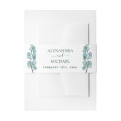 Eucalyptus Groene Waterverf Botanische Trouwdag Uitnodigingen Wikkel (Voorkant Voorbeeld)