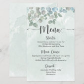 Eucalyptus groene waterverf Weddenschap (Voorkant / Achterkant)