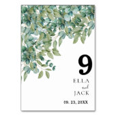 eucalyptus groene wedding kaart (Achterkant)