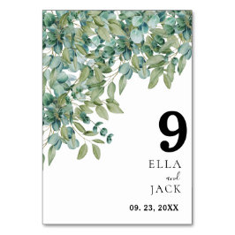 eucalyptus groene wedding kaart