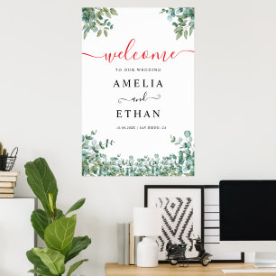 eucalyptus groene wedding  poster