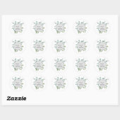 eucalyptus groene wedding ronde sticker (Vel)