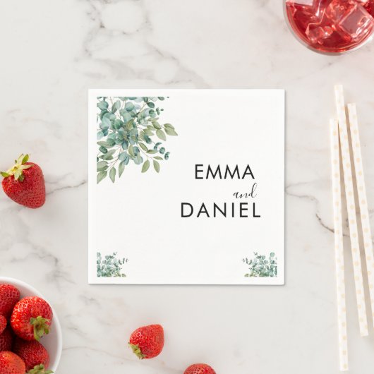 eucalyptus groene wedding servet (Insitu)