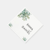 eucalyptus groene wedding servet (Hoek)
