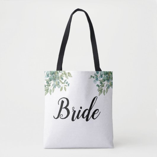eucalyptus groene wedding tote bag (Voorkant)