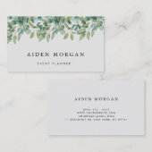 eucalyptus groene wedding visitekaartje (Voorkant / Achterkant)