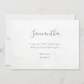 Eucalyptus Groene Will Je Mijn Bloemenmeisje Zijn Kaart (Achterkant)