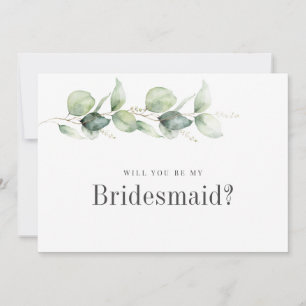 Eucalyptus Groene 'Zult U Mijn Bruidsmeisje Zijn'  Kaart