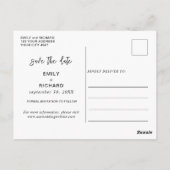 Eucalyptus Groenelementen Goud Bewaar de Datum Briefkaart (Achterkant)