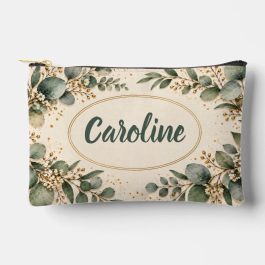 Eucalyptus Groenelementen Goud Etui (Voorkant)