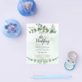 Eucalyptus Groenelementen Goud TROUW QR CODE Moder Flyer (Enkel)