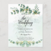 Eucalyptus Groenelementen Goud TROUW QR CODE Moder Flyer (Voorkant)