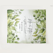 Eucalyptus Groenery Blush Modern Trendy Script Mij Wandkleed (Voorkant (horizontaal))