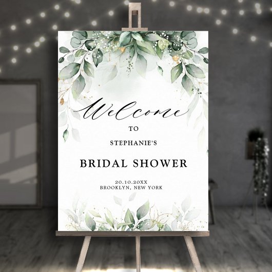 Eucalyptus Groenery Gum Bruiloft Welcome Poster